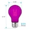 Luxrite A19 LED Edison Purple Light Bulb 4.5W 60W Equivalent Clear Glass E26 Base LR21721-1PK - alternate 2